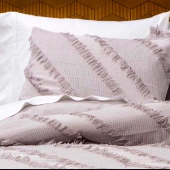 Opalhouse by target diagonal king size gray 3 piece duvet set - Picture 1 of 5